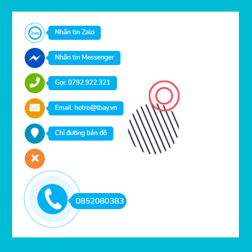 All-in-one contact buttons – WPSHARE247 logo
