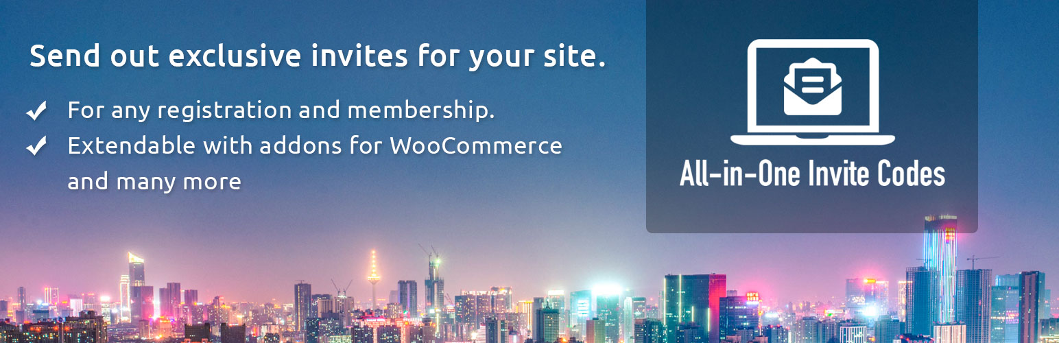 WordPress 外掛 All in One Invite Codes 的封面圖片。