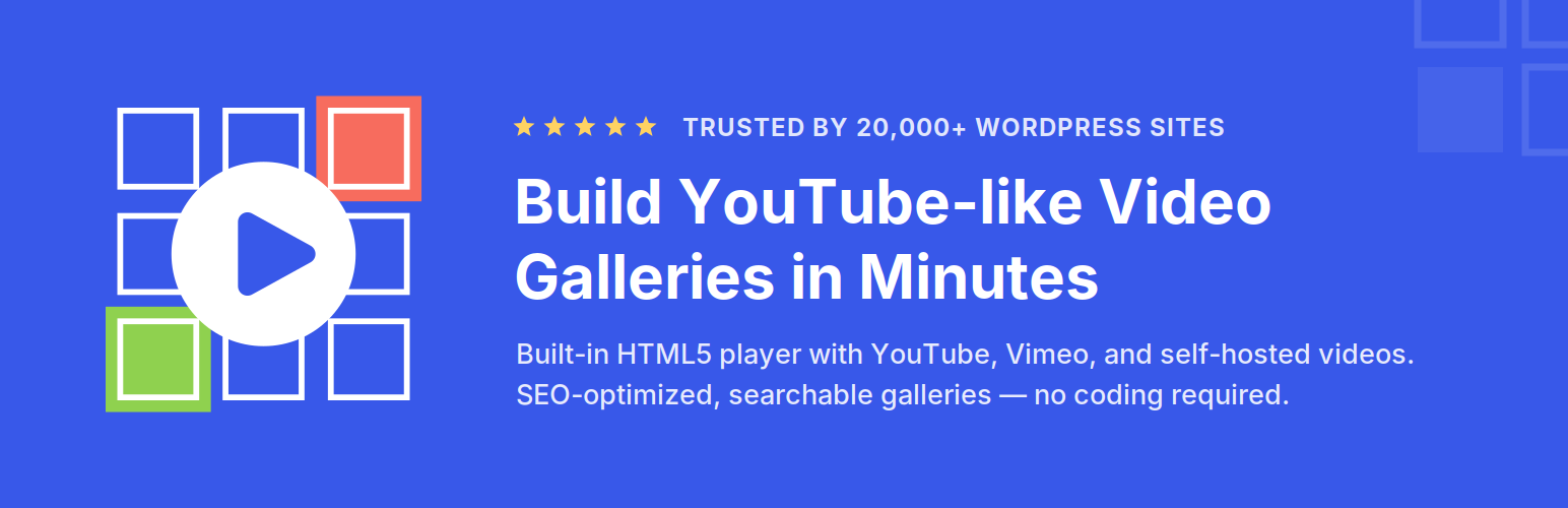 All-in-One Video Gallery – Video Player & Galleries for YouTube, Vimeo & Self-Hosted Videos