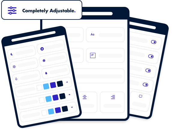 Frontend accessibility widget allows users to modify their view of the website.
