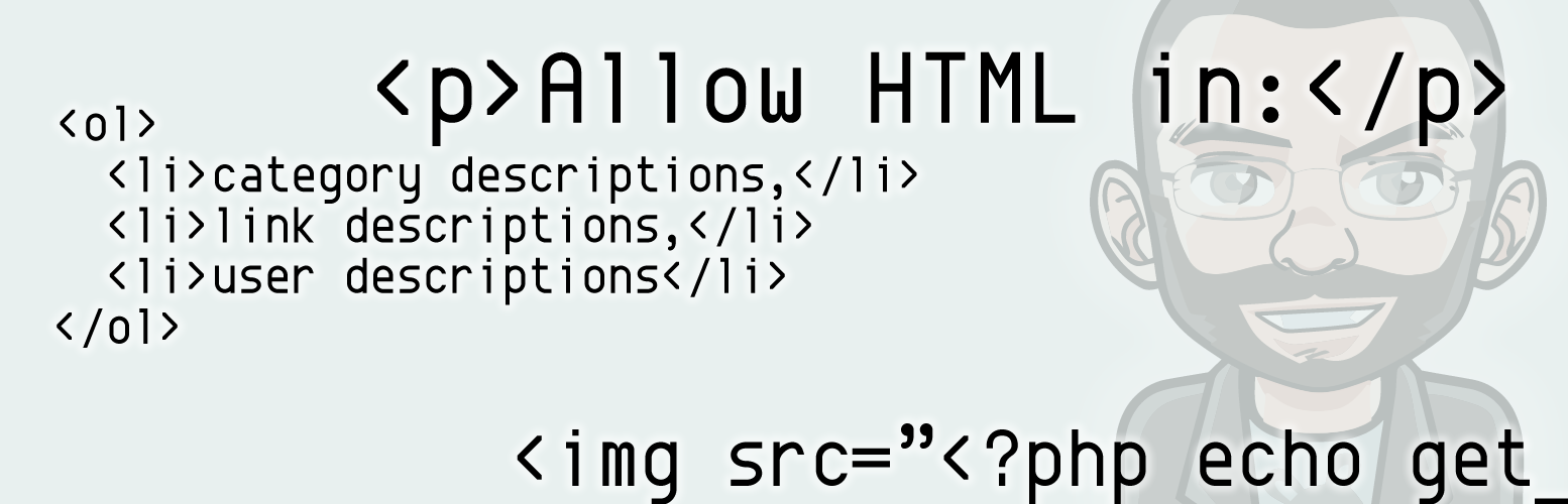 Allow HTML in Category Descriptions