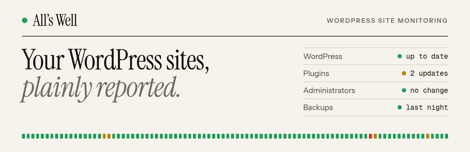 WordPress 外掛 All’s Well 的封面圖片