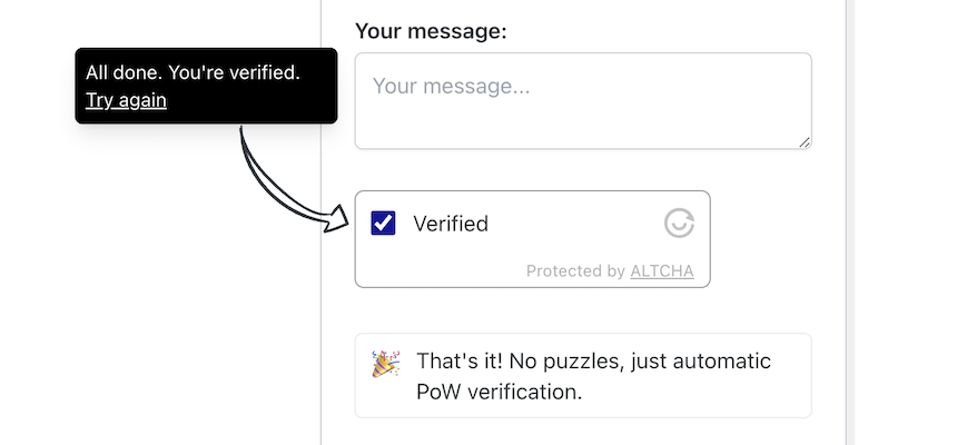 ALTCHA Spam Protection