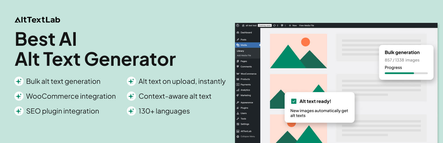 WordPress 外掛 AI Alt Text Generator for Images – AltTextLab 的封面圖片