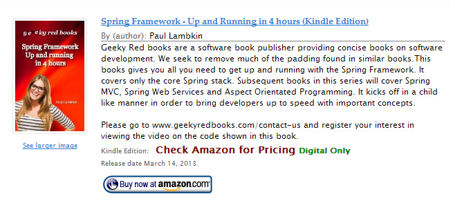 Sample Basic Shortcode Usage Layout. Note Kindle Products Message. (Amazon does not add Kindle prices in the API)