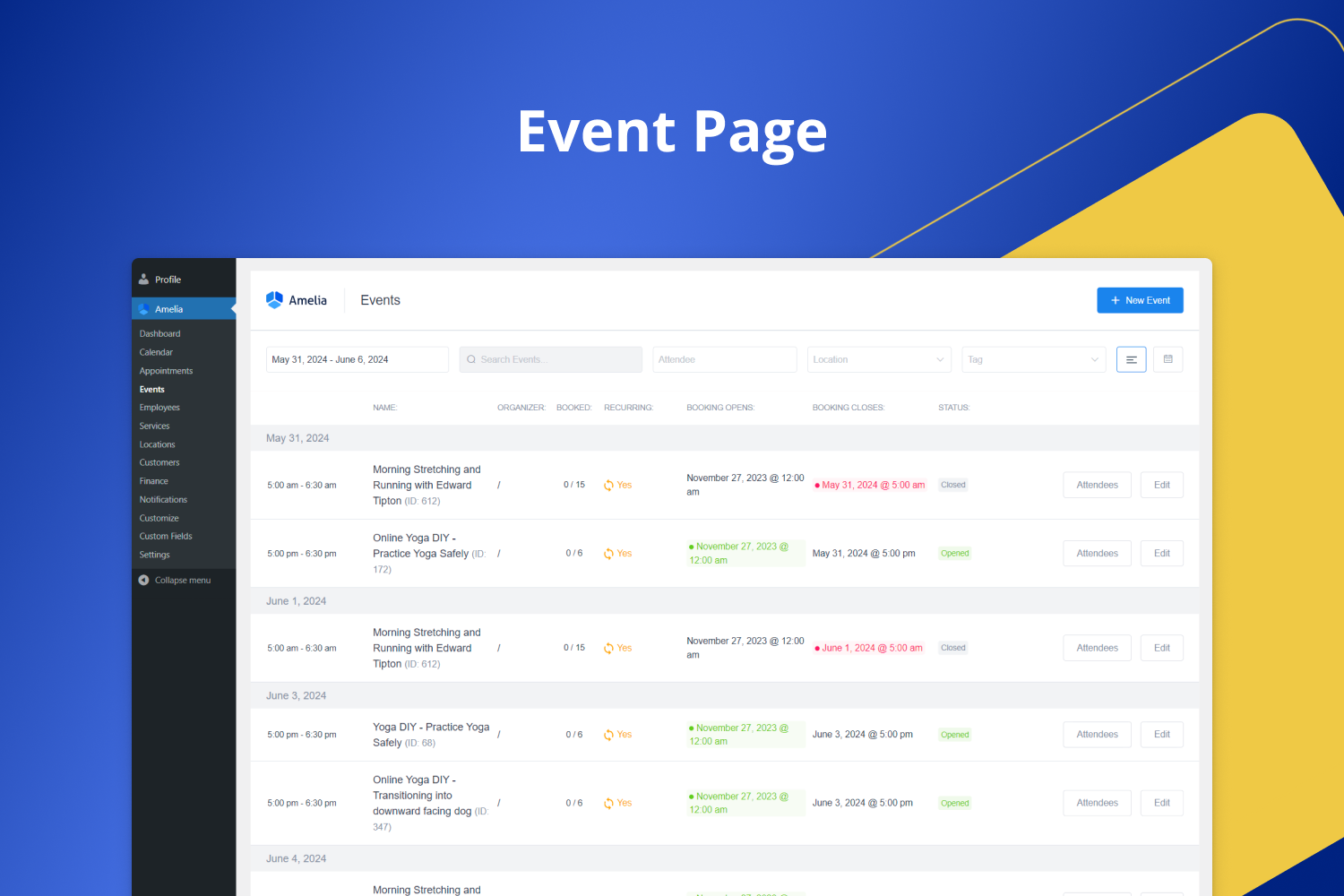Event Page