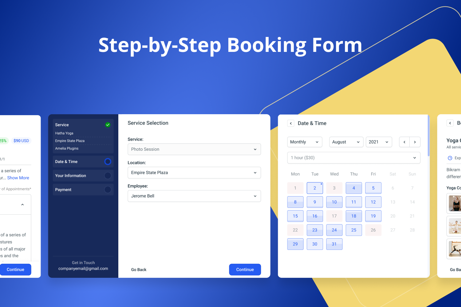 Step-by-Step Booking Form