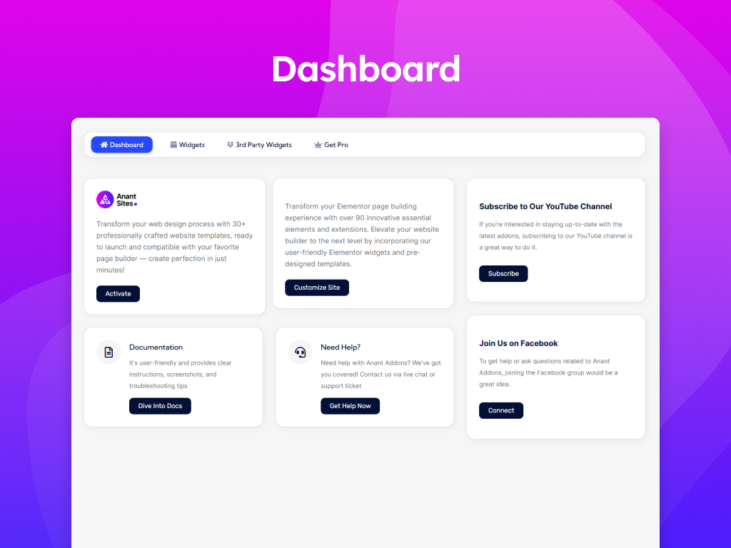 Anant Addons for Elementor - Screenshot 1