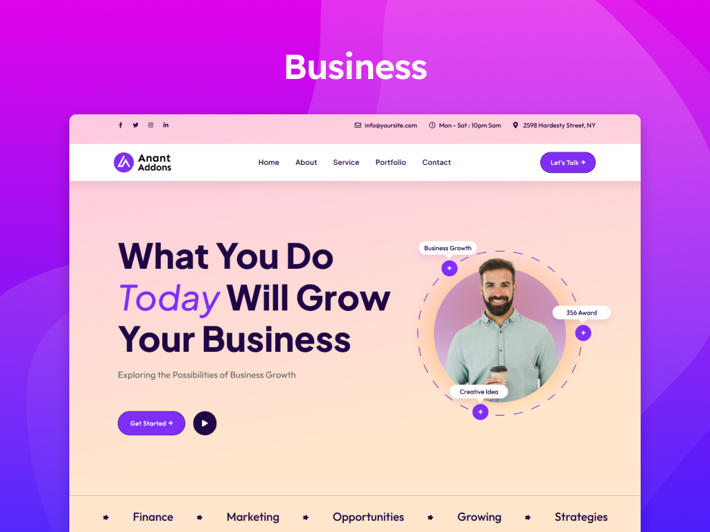 Anant Sites — Elementor & Gutenberg Readymade Template Library Free & Pro Templates - Screenshot 1
