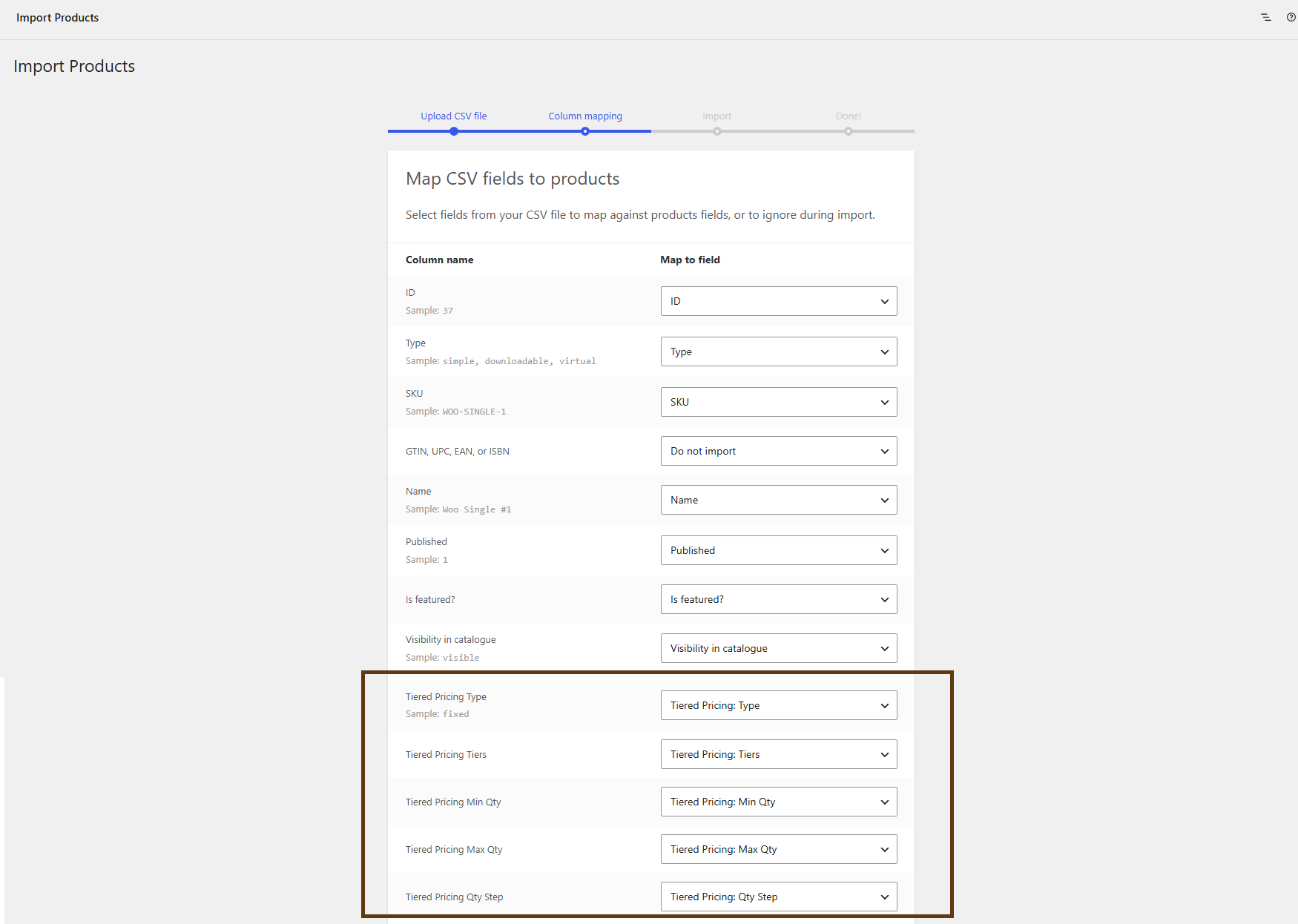 Import and export tiers and quantity controls with WooCommerce's CSV tools