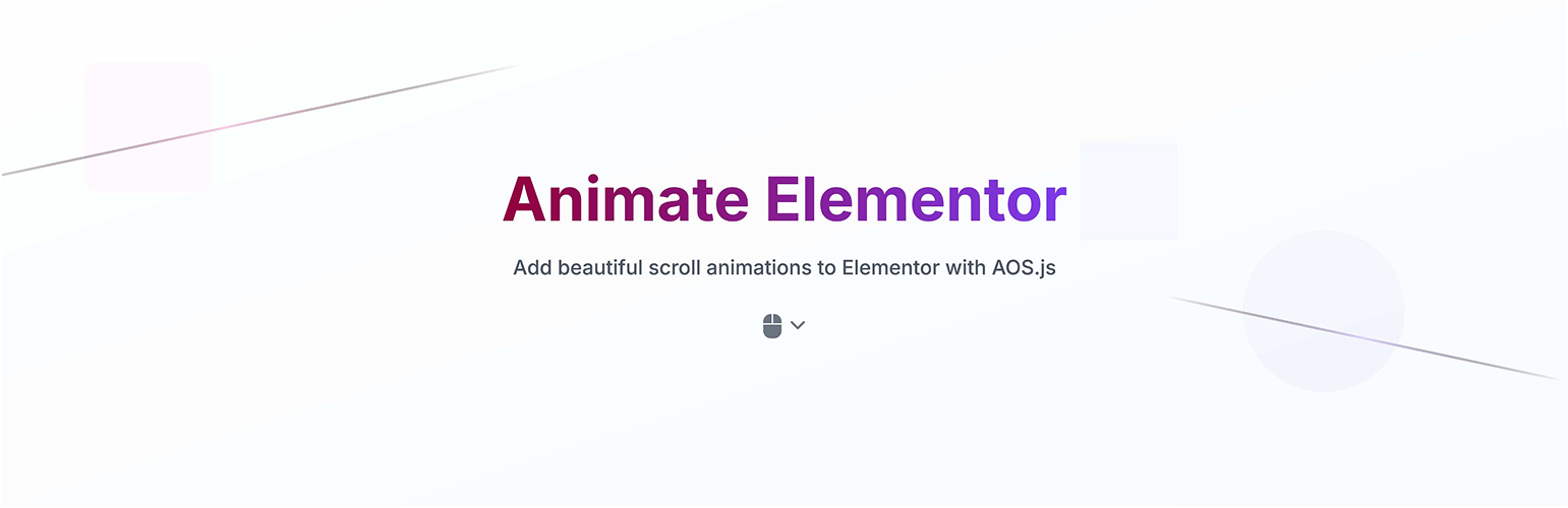 WordPress 外掛 Animate Elementor 的封面圖片。
