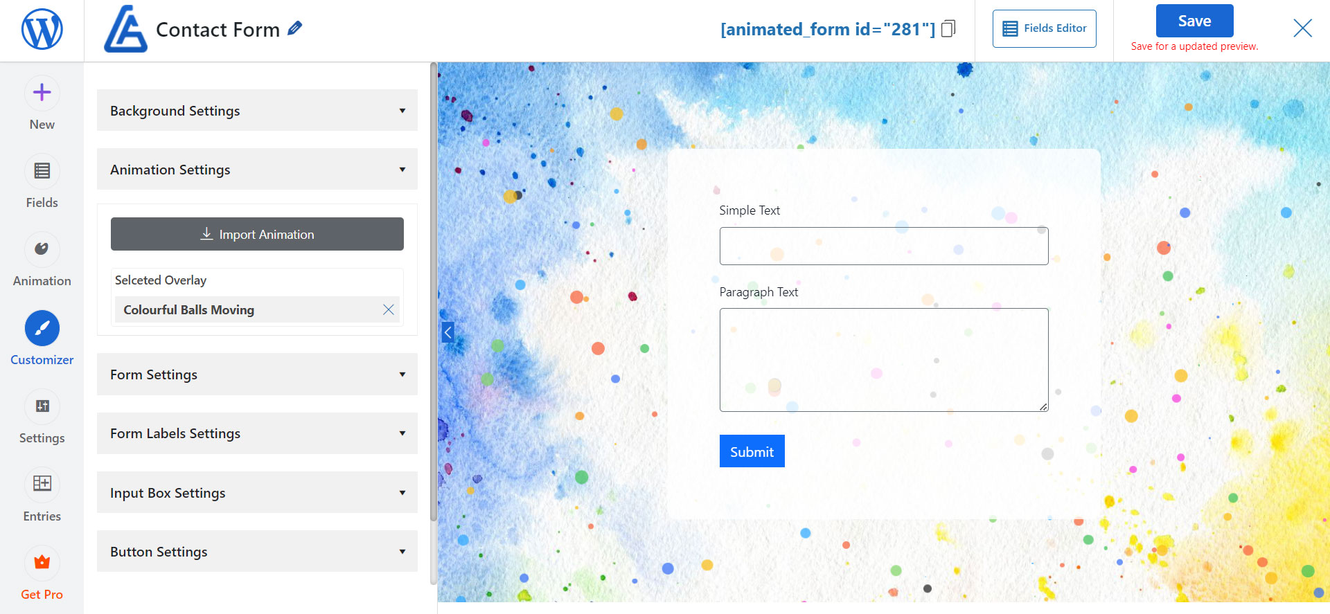 Instant Form Preview