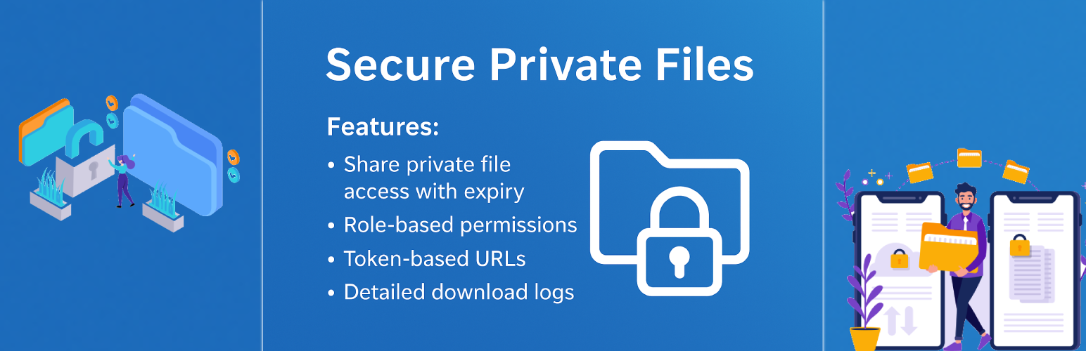 WordPress 外掛 Secure Private Files 的封面圖片。