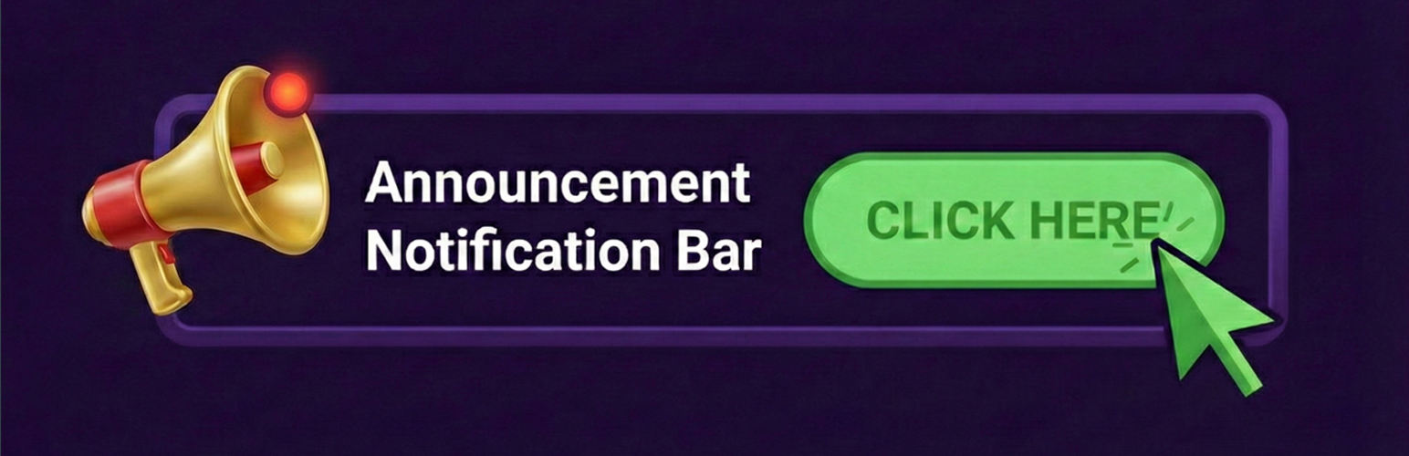 WordPress 外掛 Announcement Notification Bar 的封面圖片。