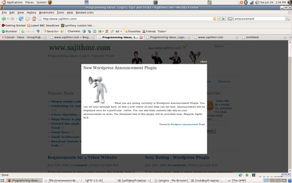 screen shot