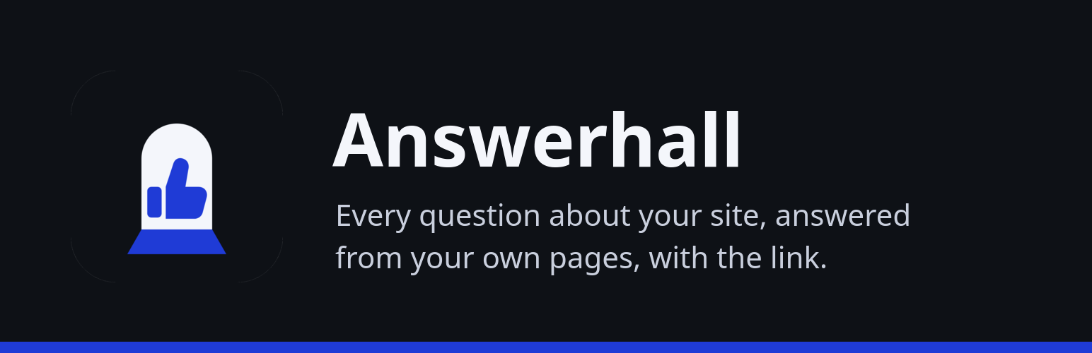 WordPress 外掛 Answerhall 的封面圖片