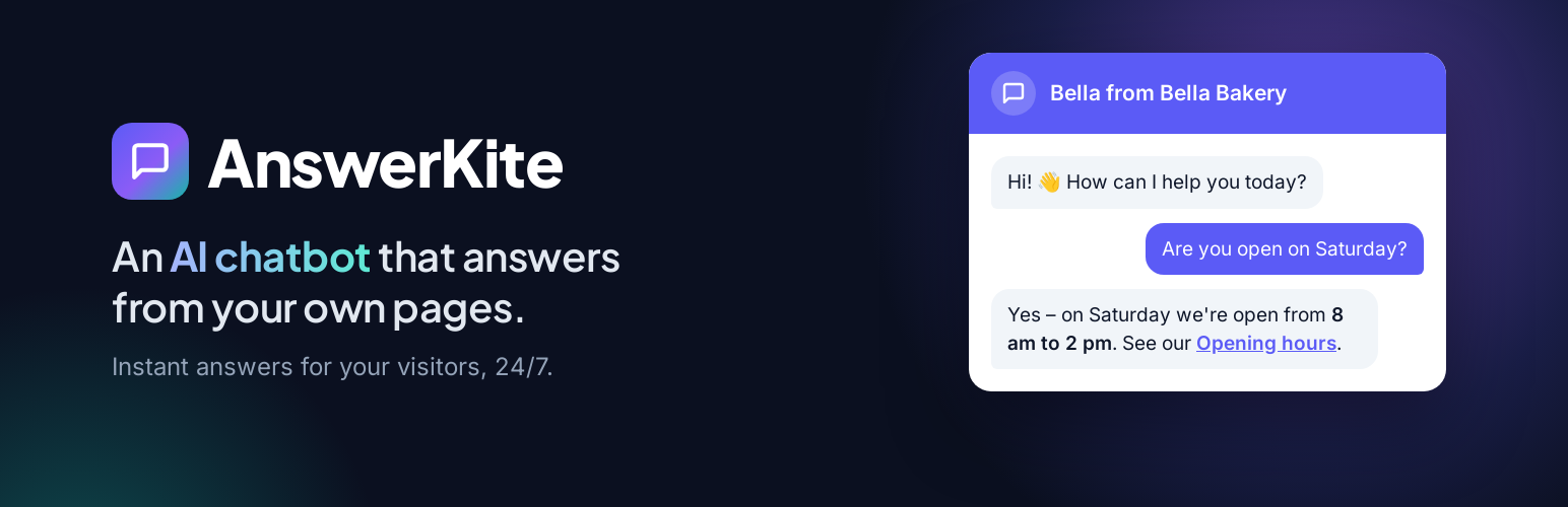 WordPress 外掛 AnswerKite – AI Chatbot 的封面圖片