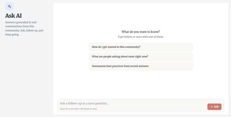Ask AI companion screen (Answers Pai Pro).