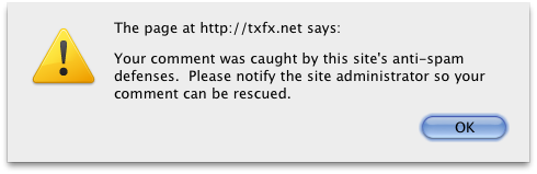 A Javascript alert in action