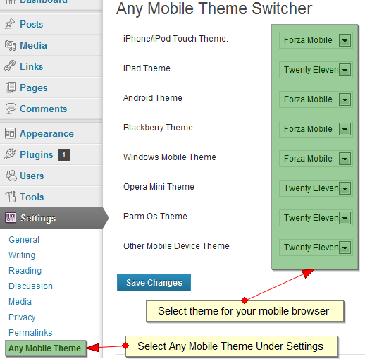 Any Mobile Theme Switcher