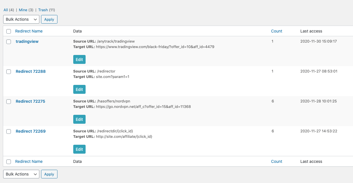 Create and edit your affiliate links