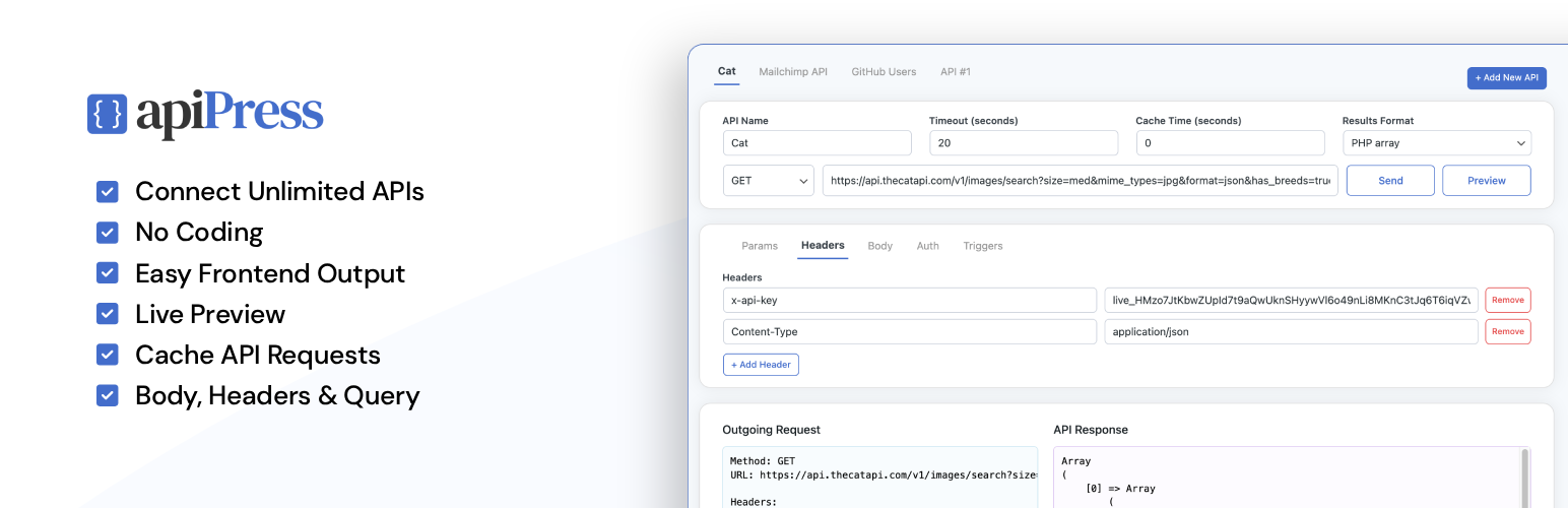 API Press – Plugin for WordPress API Integration