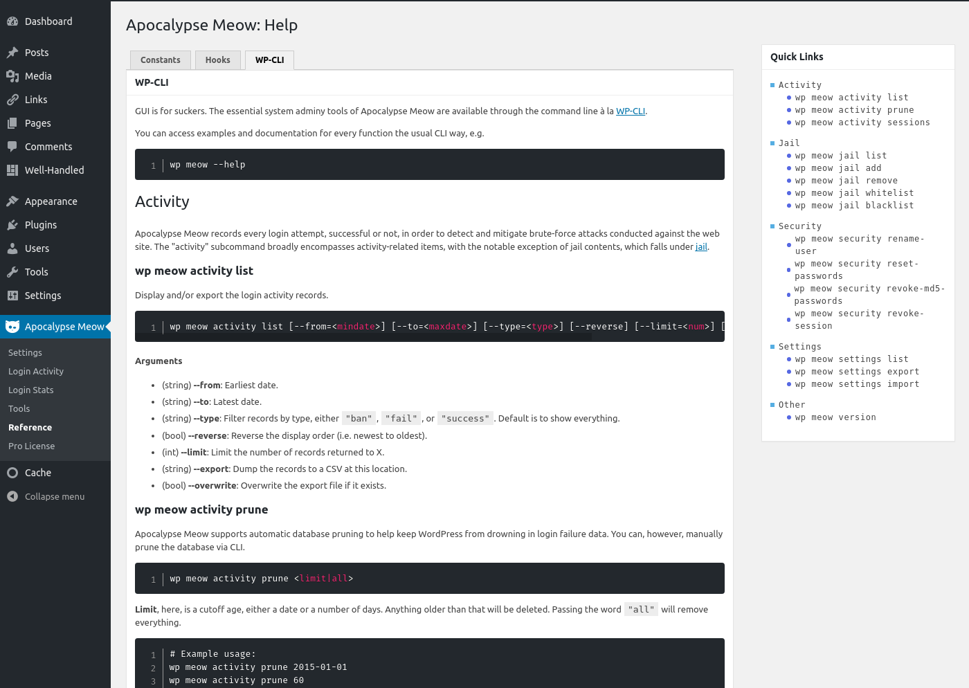 A full suite of WP-CLI tools, hookable functions and filters to interact with or extend the login protection features, read-only configurations, and detailed documentation covering it all!