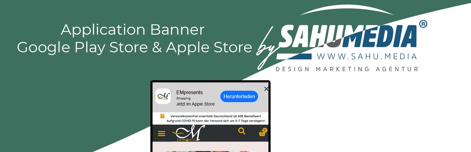 Application Banner (Google PlayStore / AppleStore)