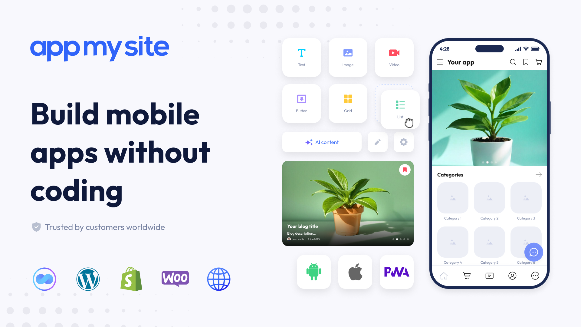 AppMySite – WordPress & WooCommerce Mobile App Builder (No-Code Android & iOS App Maker)