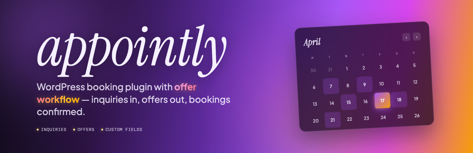 WordPress 外掛 Appointly 的封面圖片