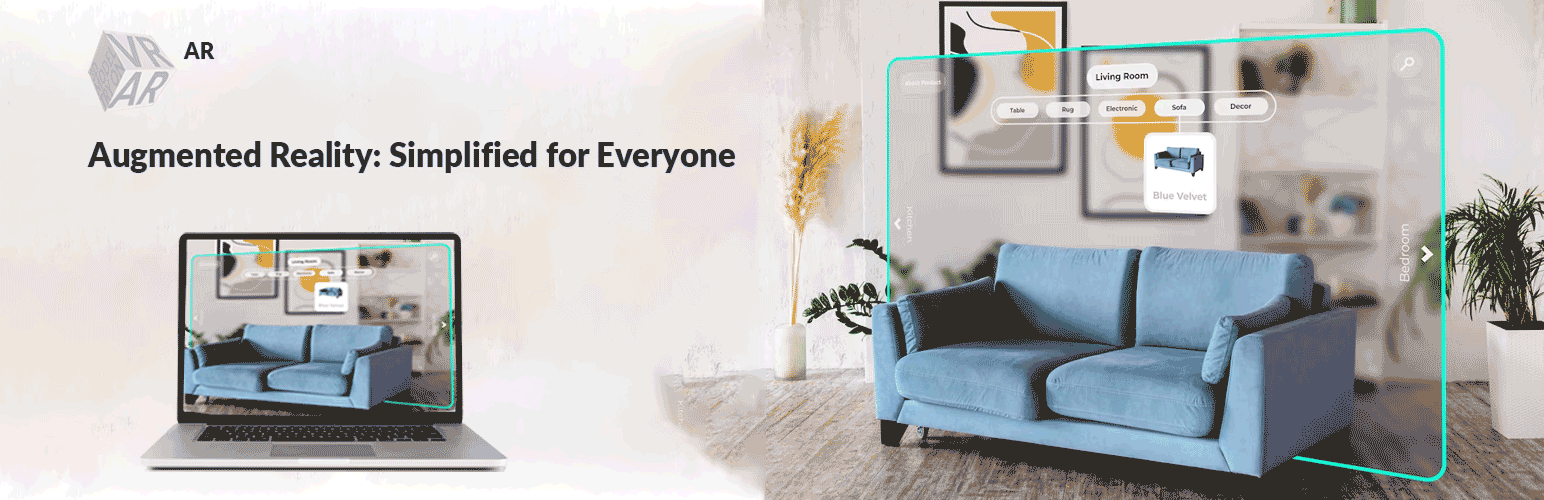 WordPress 外掛 Augmented Reality and 3D Model Viewer for WordPress and WooCommerce – AR VR Try-On 的封面圖片。