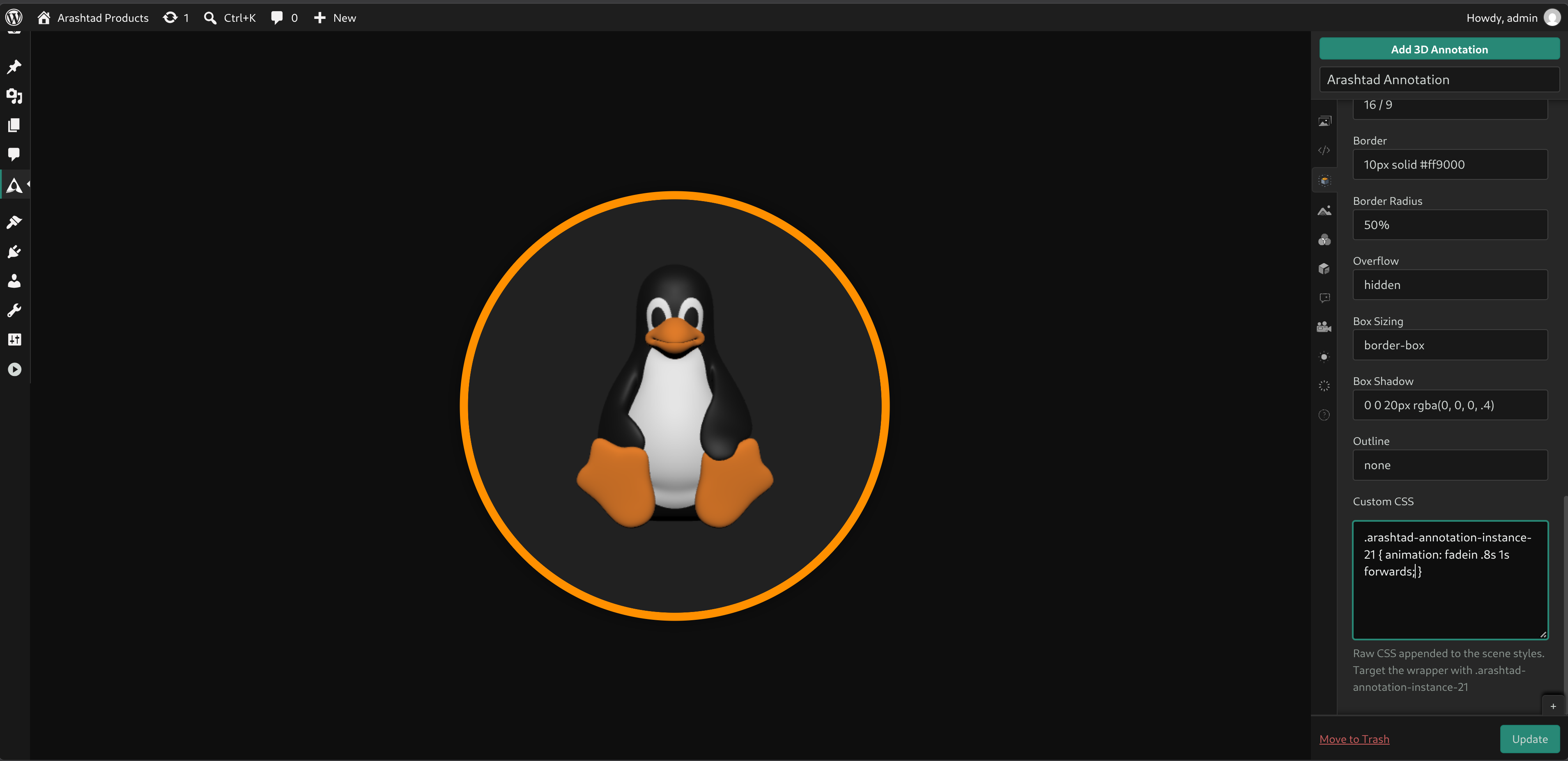 Custom CSS editor