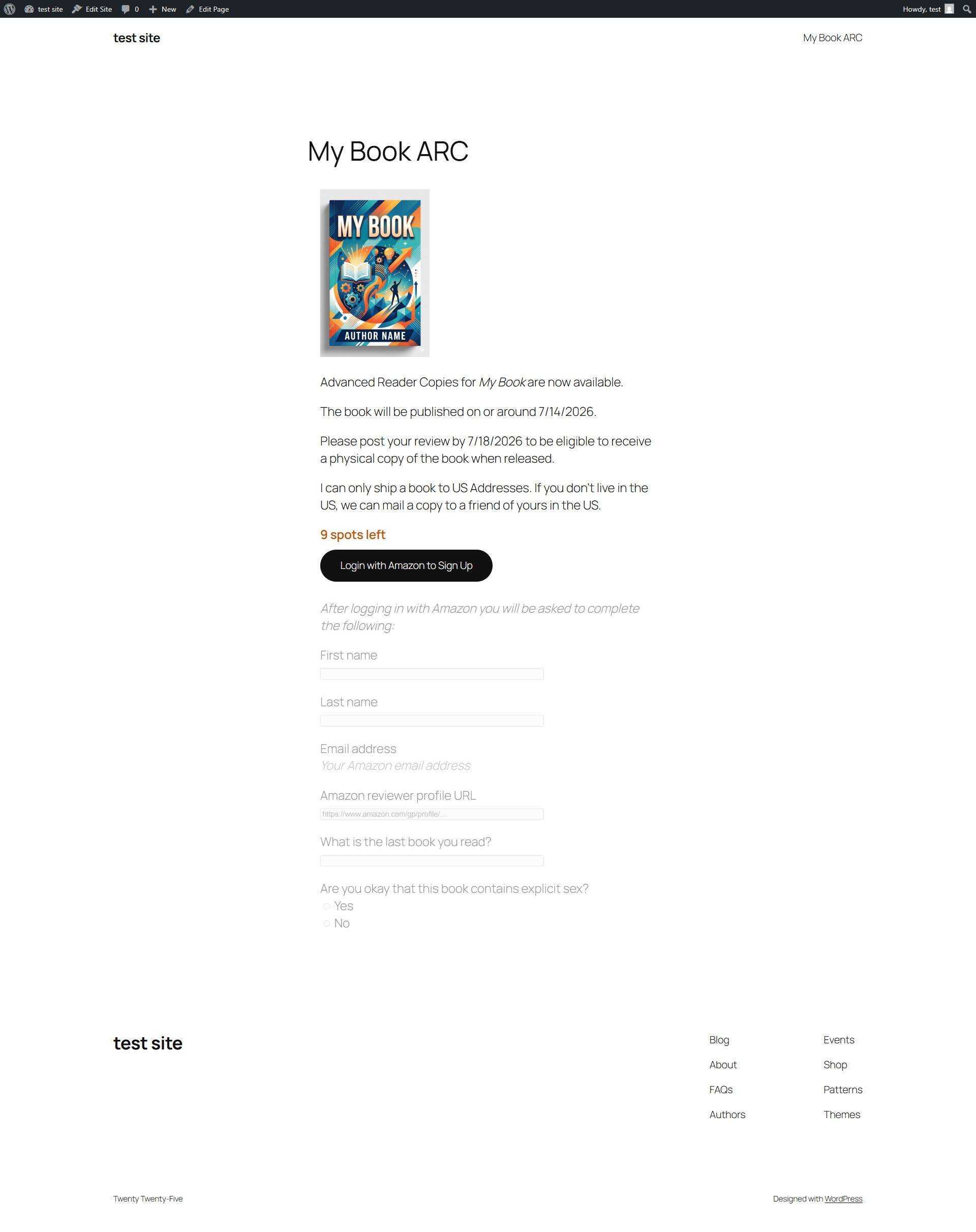 ARC Landing Page