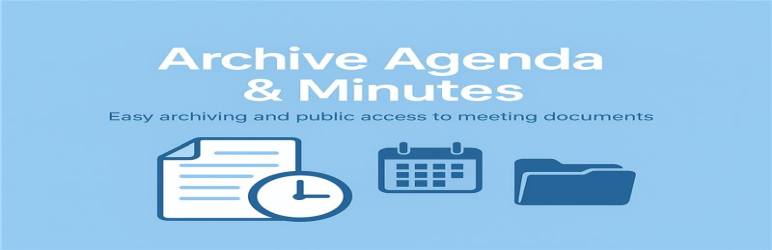WordPress 外掛 Archive Agenda & Minutes 的封面圖片。