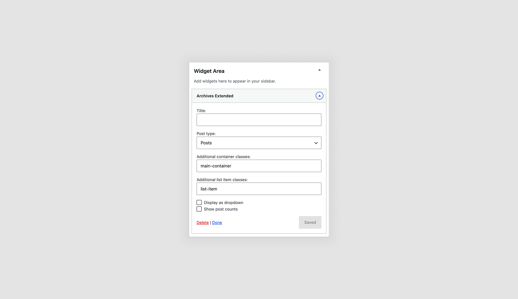 Widgets for the Classic Editor