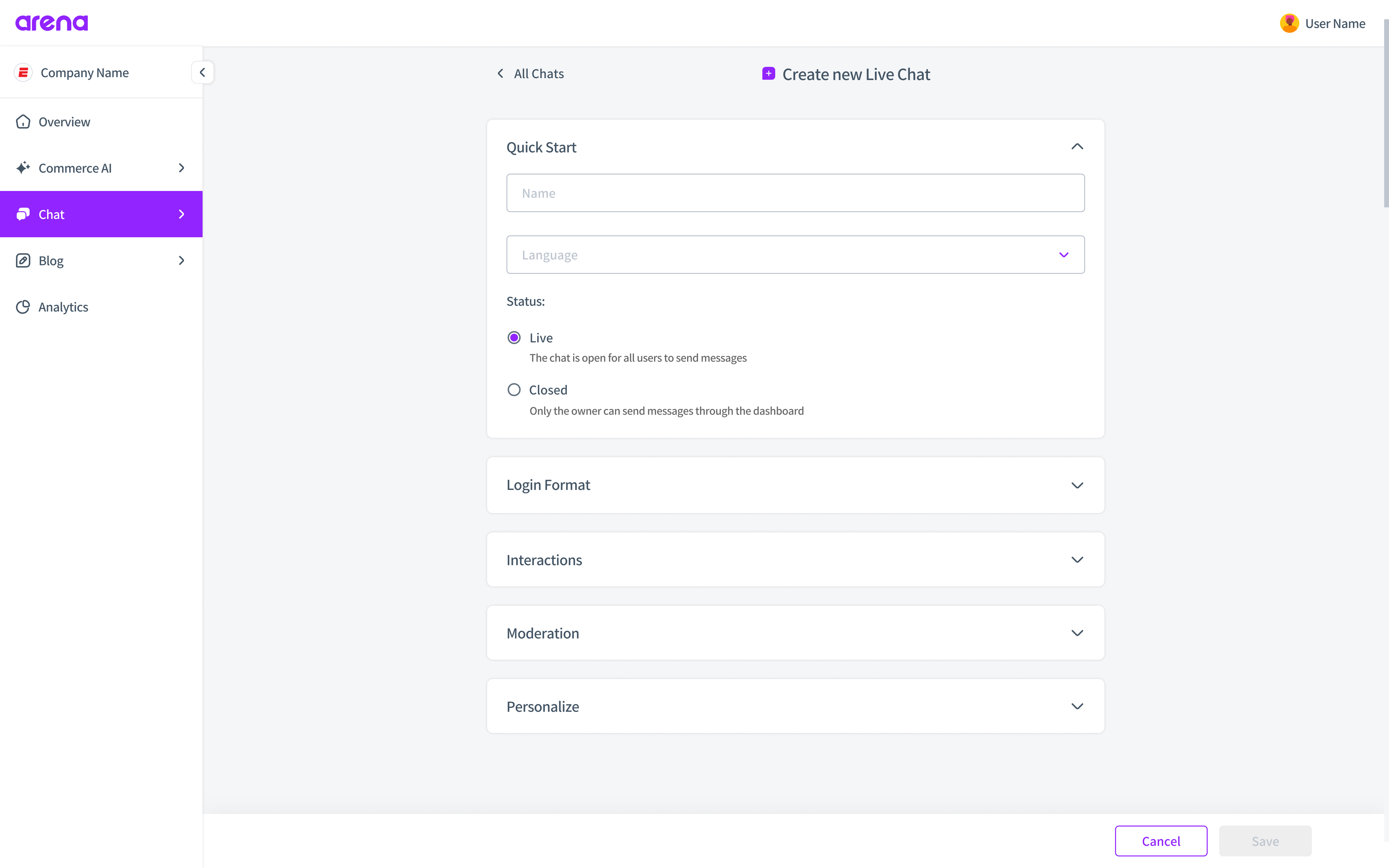 Arena – Group Chat for Real-Time Engagement - Screenshot 1