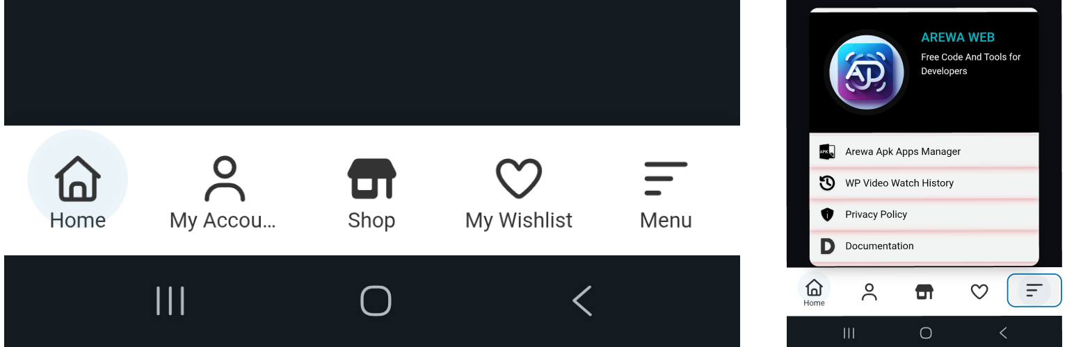 WordPress 外掛 Arewa Mobile Bottom Navigation Bar 的封面圖片。