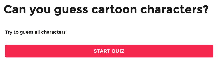 Frontend - Start quiz page