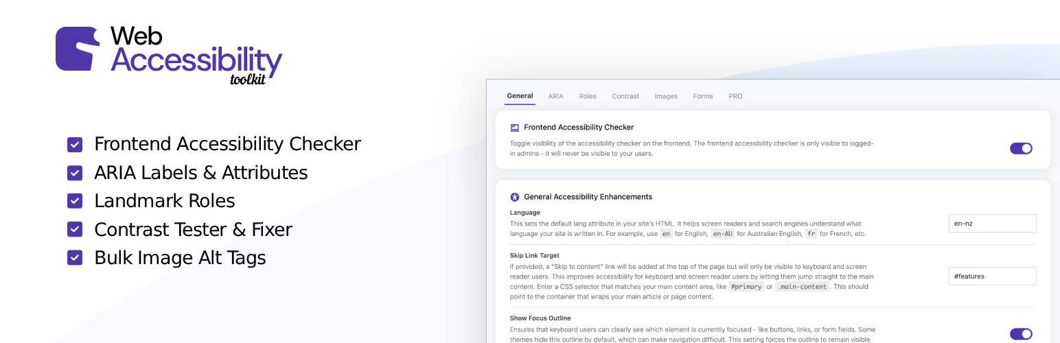 Web Accessibility Toolkit – ARIA Labels & Roles for WCAG & ADA Compliance