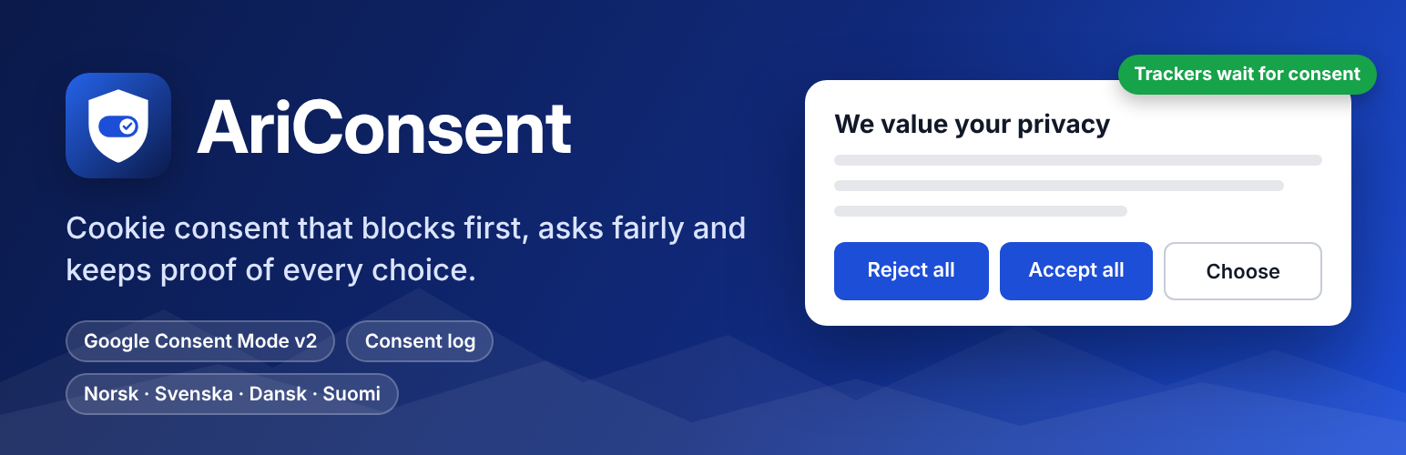 WordPress 外掛 AriConsent 的封面圖片