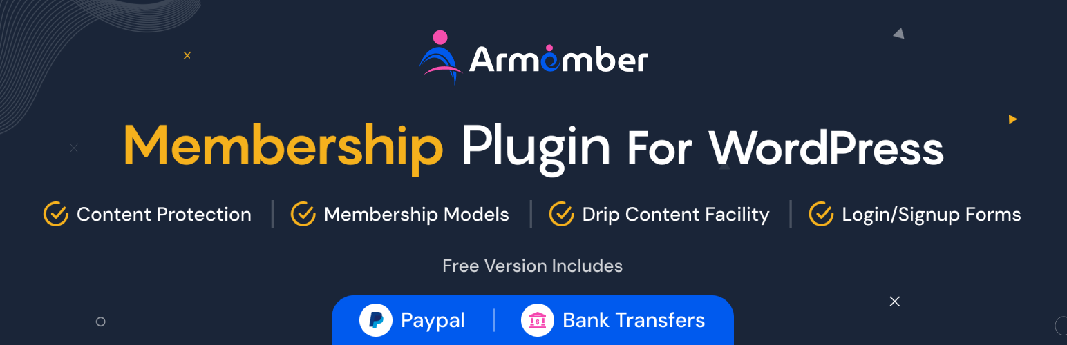 ARMember – Membership Plugin, Content Restriction, Member Levels, User  Profile & User signup – WordPress plugin | WordPress.org