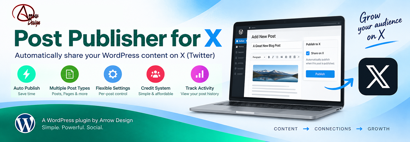 Arrow Design Post Publisher for X