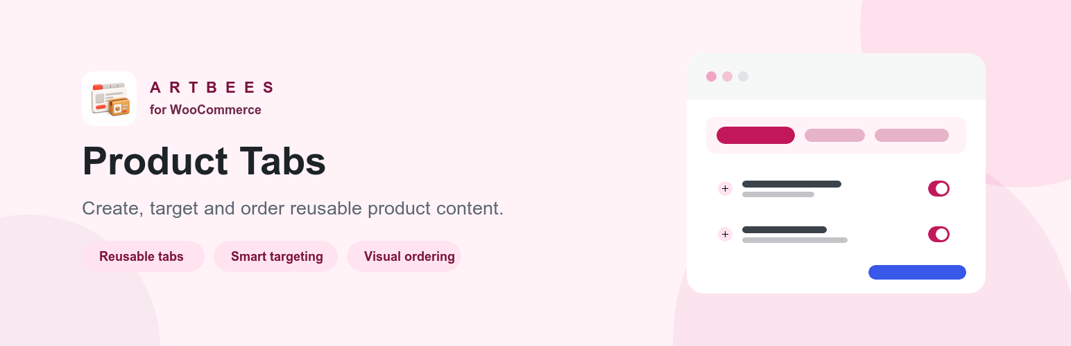 WordPress 外掛 Artbees Product Tabs for WooCommerce 的封面圖片