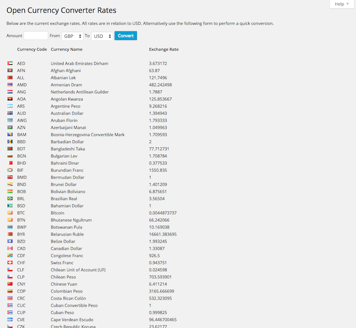 The exchange rate screen (length truncated)