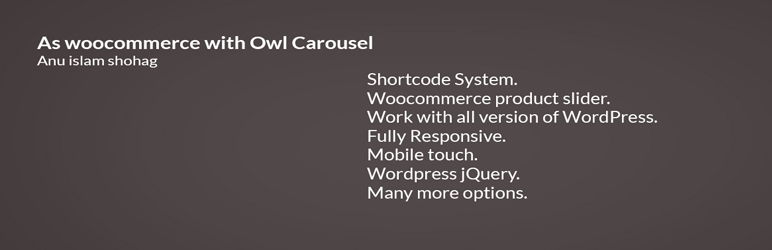 As woocomerce with owl carousel