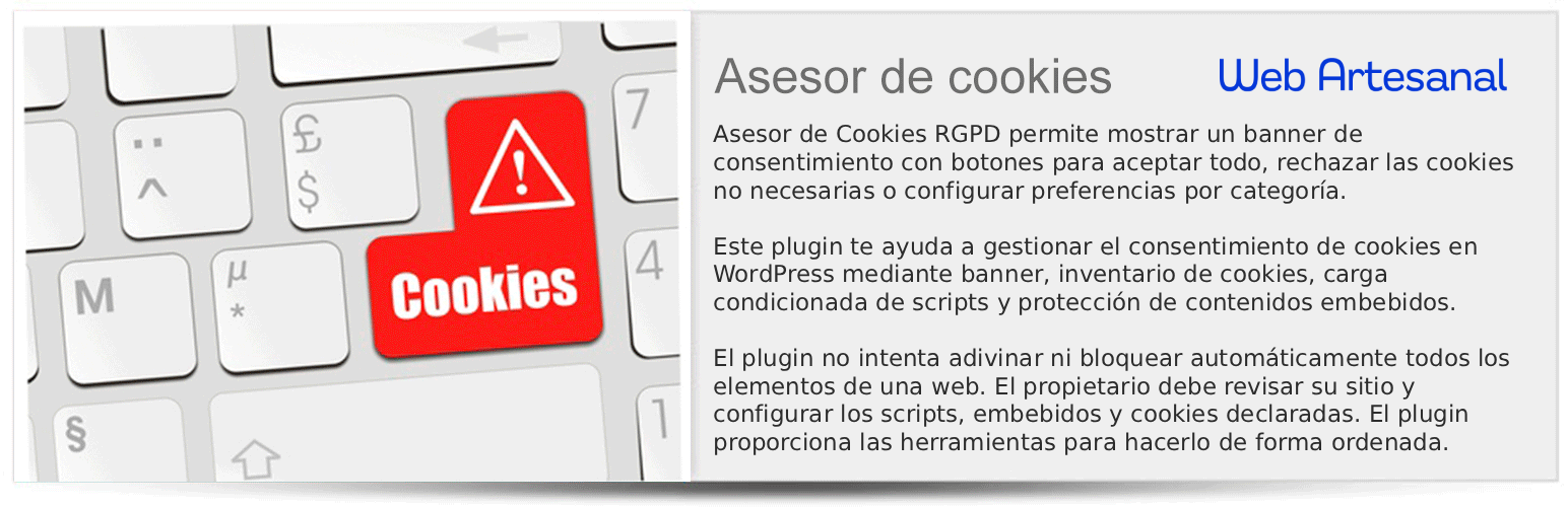 Asesor de Cookies RGPD para normativa europea