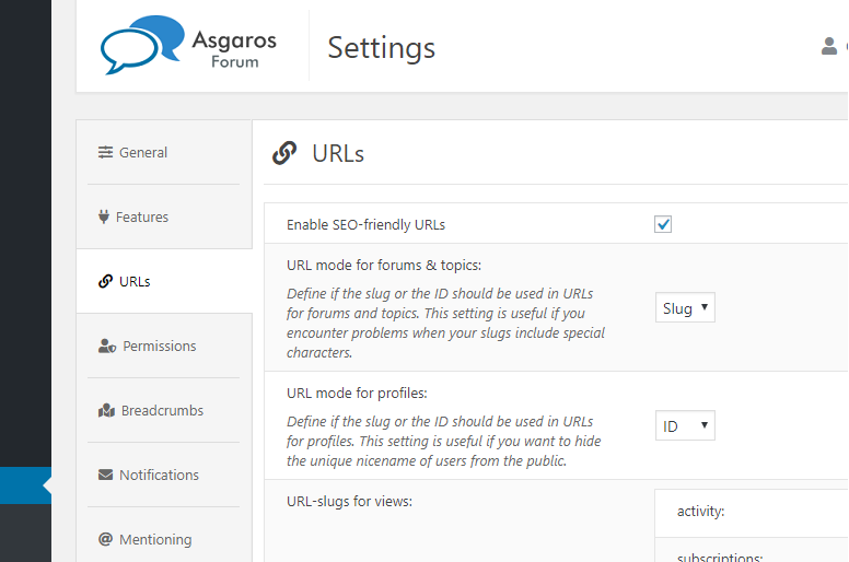 Tab settings. Asgaros forum WORDPRESS. Красивые настройки Tab. Как изменять в Asgaros.