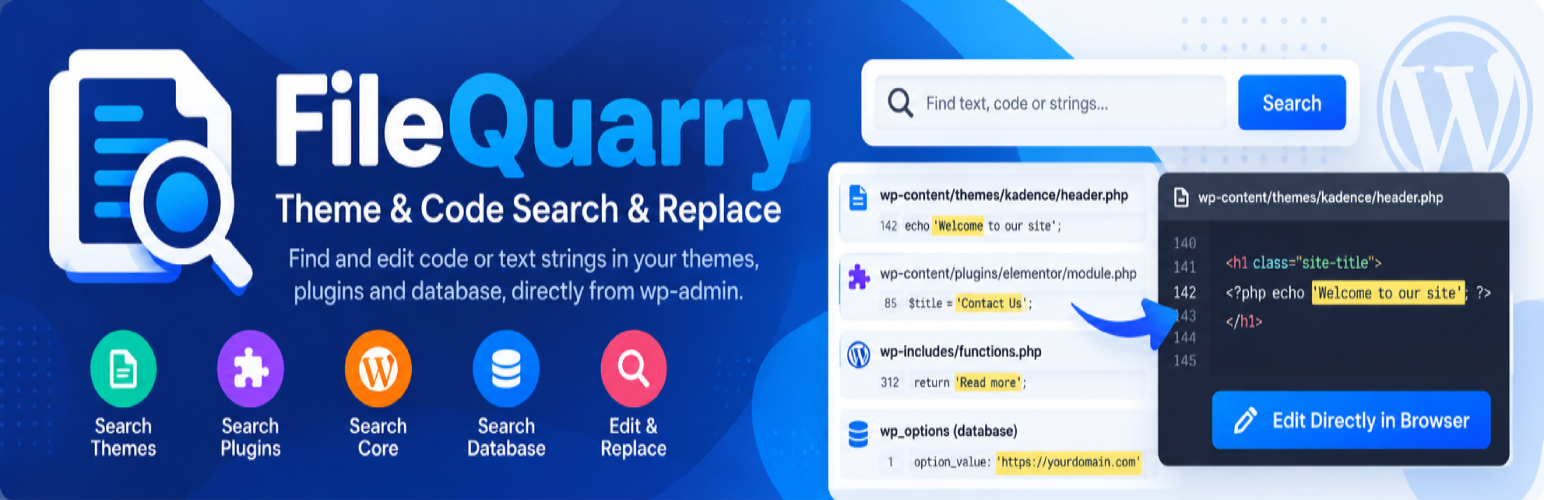WordPress 外掛 FileQuarry – Theme & Code Search 的封面圖片