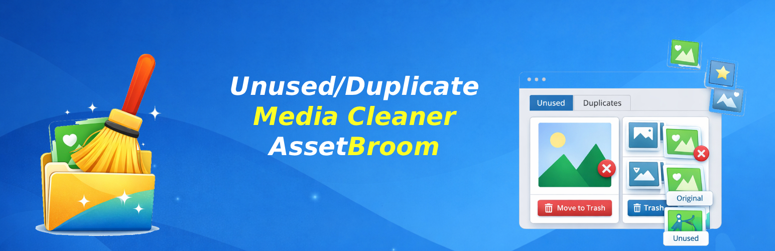 WordPress 外掛 Assetbroom – Unused Media & Duplicate Image Cleaner 的封面圖片