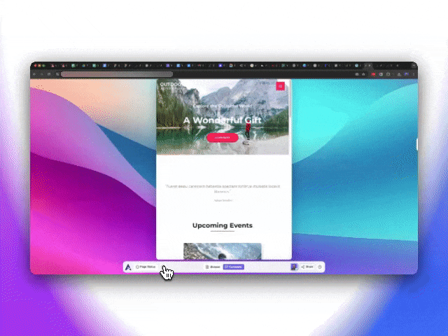 Switch to mobile view in Atarim to leave visual feedback on the responsive version of your website, helping you capture and fix mobile‑specific issues.